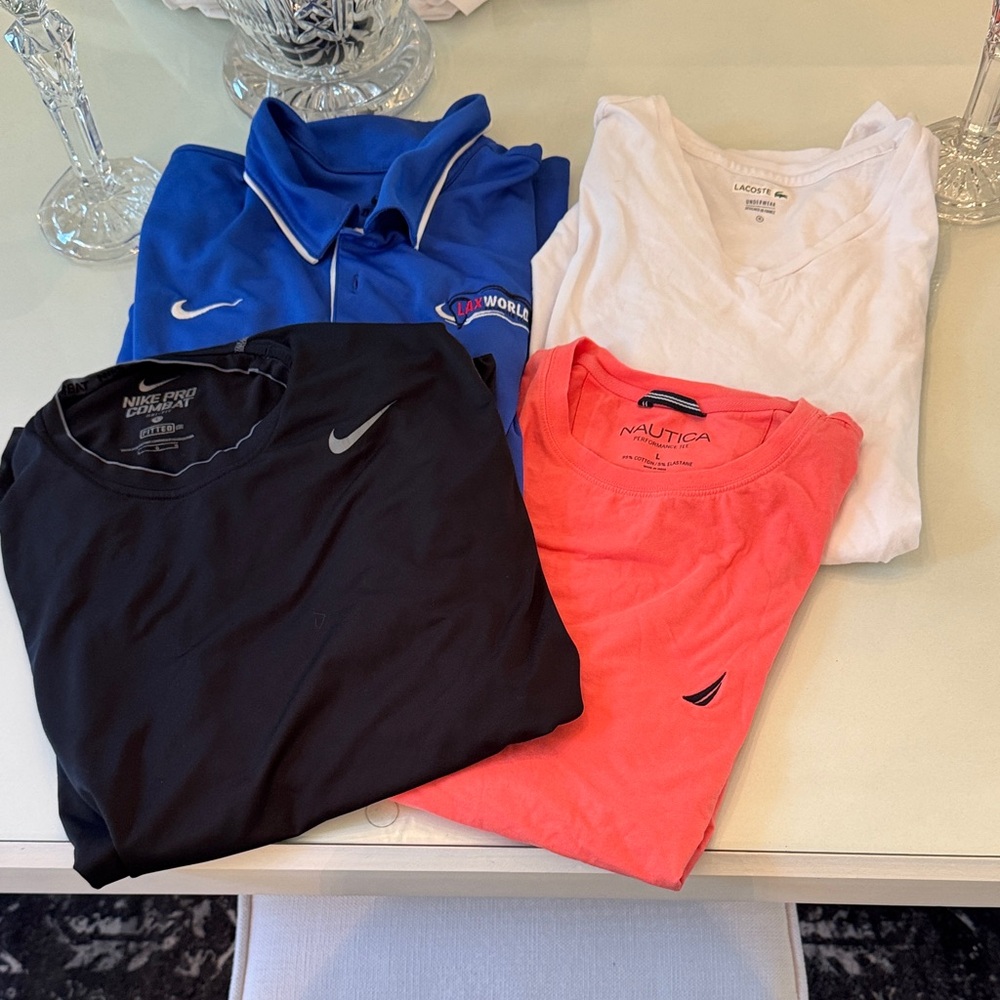 Lacoste shirt Nike t-shirt bundle Nike polo nautica Mixed Brand Tee Bundle